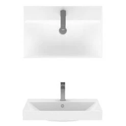 Crosswater Zion 60 Floor Standing Unit with Basin - Storm Grey Matt | Freestanding Vanity Unit -Vanity Units Shop ZN 60 SG D2 460